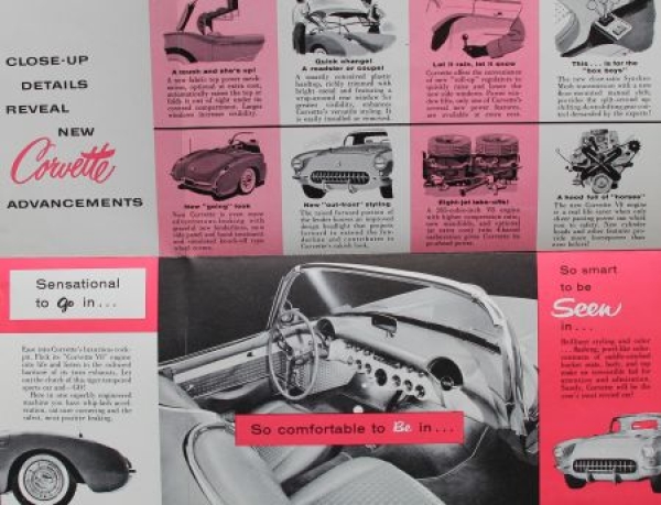 Chevrolet Corvette Modelprogram 1956 Carbrochure (2295)
